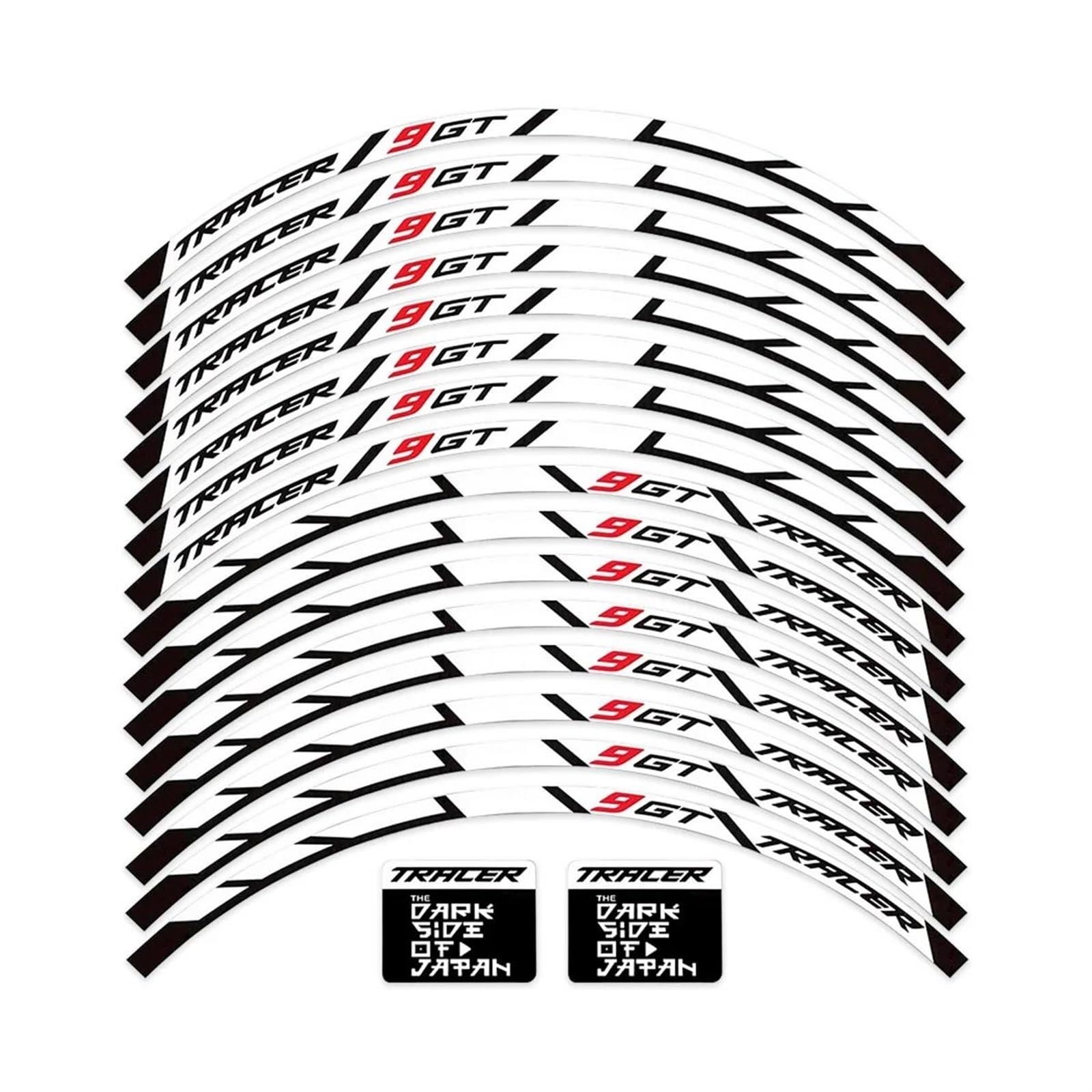 Stickers Motorcycle Wheel Stickers Night Reflective Decorative Rim for Tracer 900 GT 9(Style 3)
