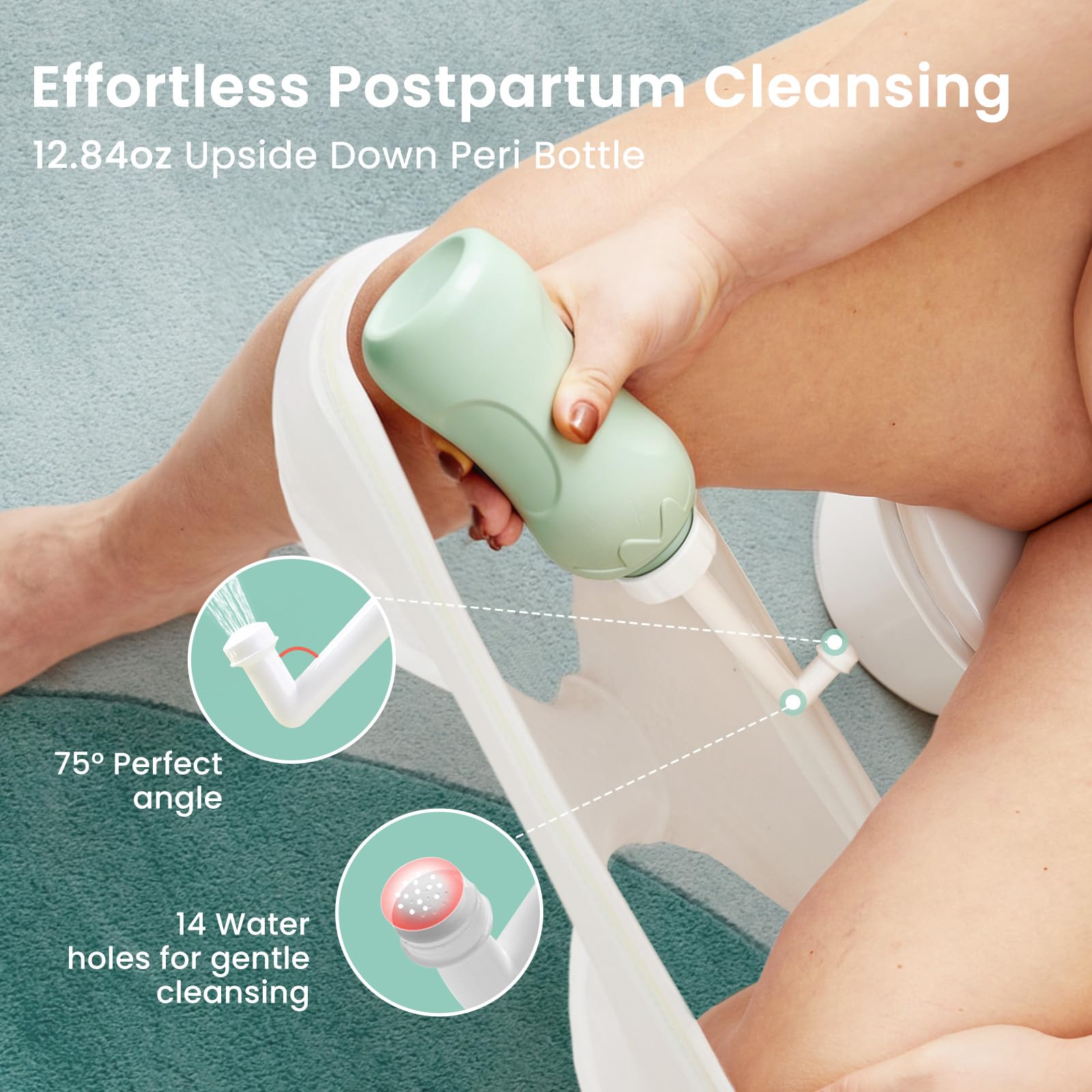 Grownsy 15pc Postpartum Essentials Recovery Kit | Postpartum Kit for Women | Includes 5 Postpartum Pads, 5 Disposable Underwear, 2 Ice Packs, Peri Bottle, Perineal Spray & 28 Cooling Pad Liners