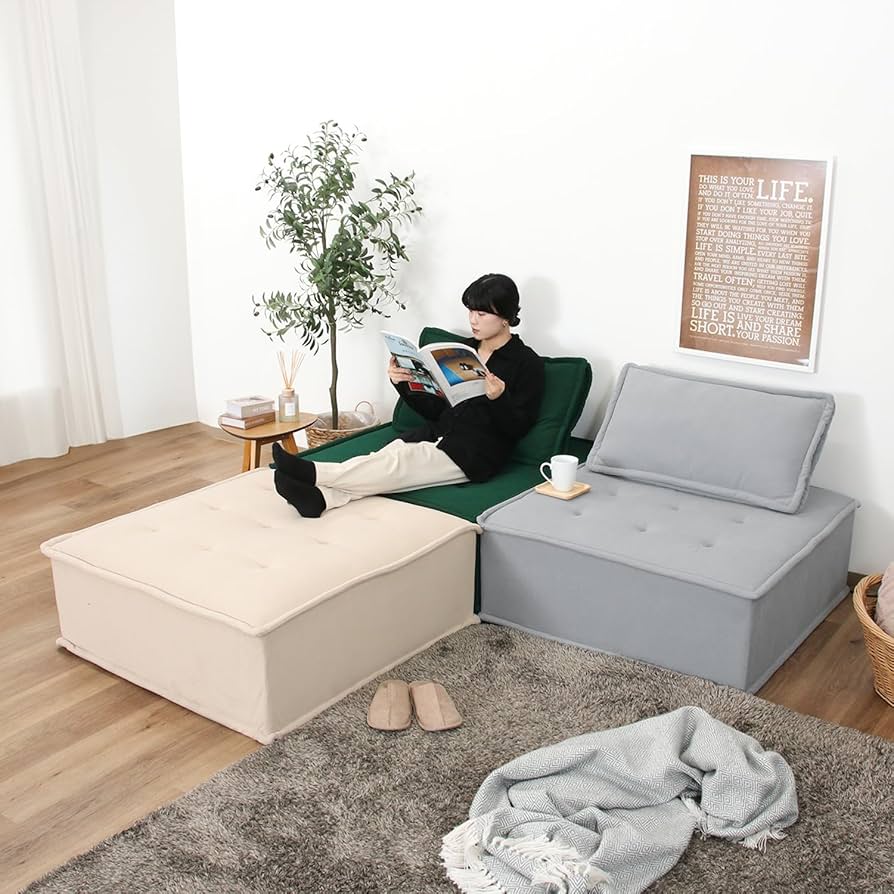 シンプルで部屋に馴染む！　⒉５人掛け！　グリーン！ Amazon｜不二貿易 ソファ 一人掛け 組み合わせて二人掛け 三人