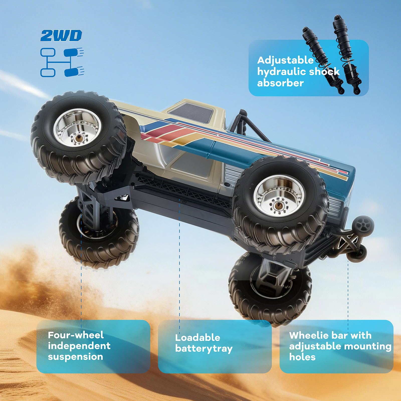 BEEZRC FMS RC Truck 1/10 Ford F100 Brushless Officially Licensed