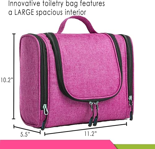 Miniatura 94 de Bago Neceser de viaje para mujeres y hombres, tamaño XL, impermeable, para colgar y artículos de aseo personal, bolsa de aseo grande para baño