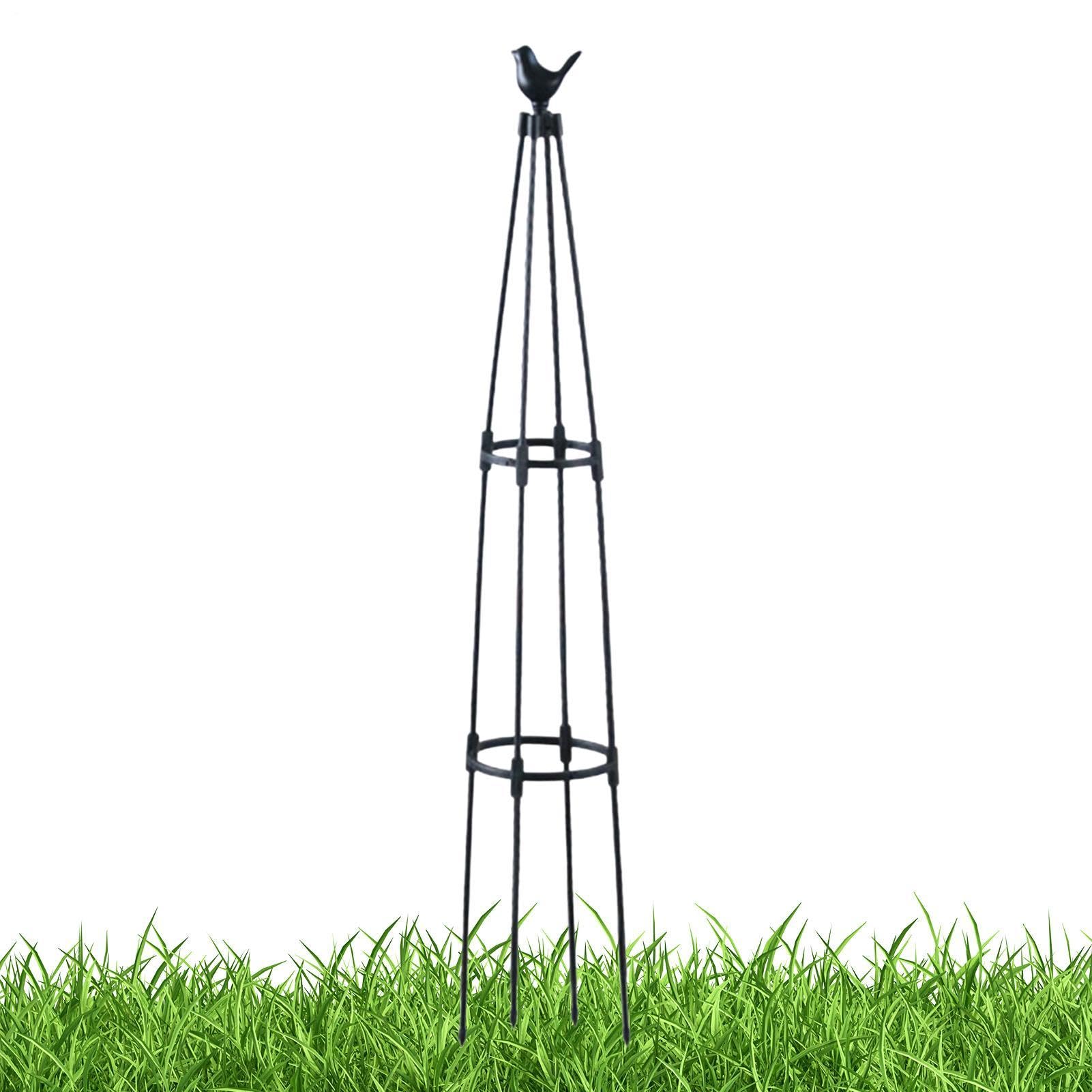 Torre de plantas para jardín: enrejado vertical de tomates en patios y césped