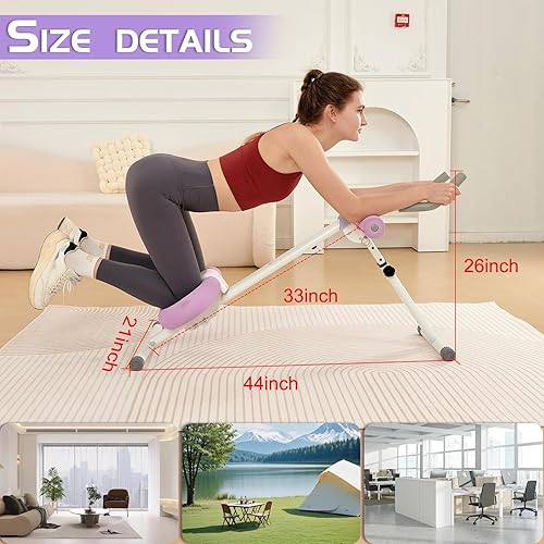 Miniatura 6 de Equipo de entrenamiento abdominal, máquina de abdominales, rodillo abdominal para hombres y mujeres, entrenamiento de ejercicio abdominal, equipo de