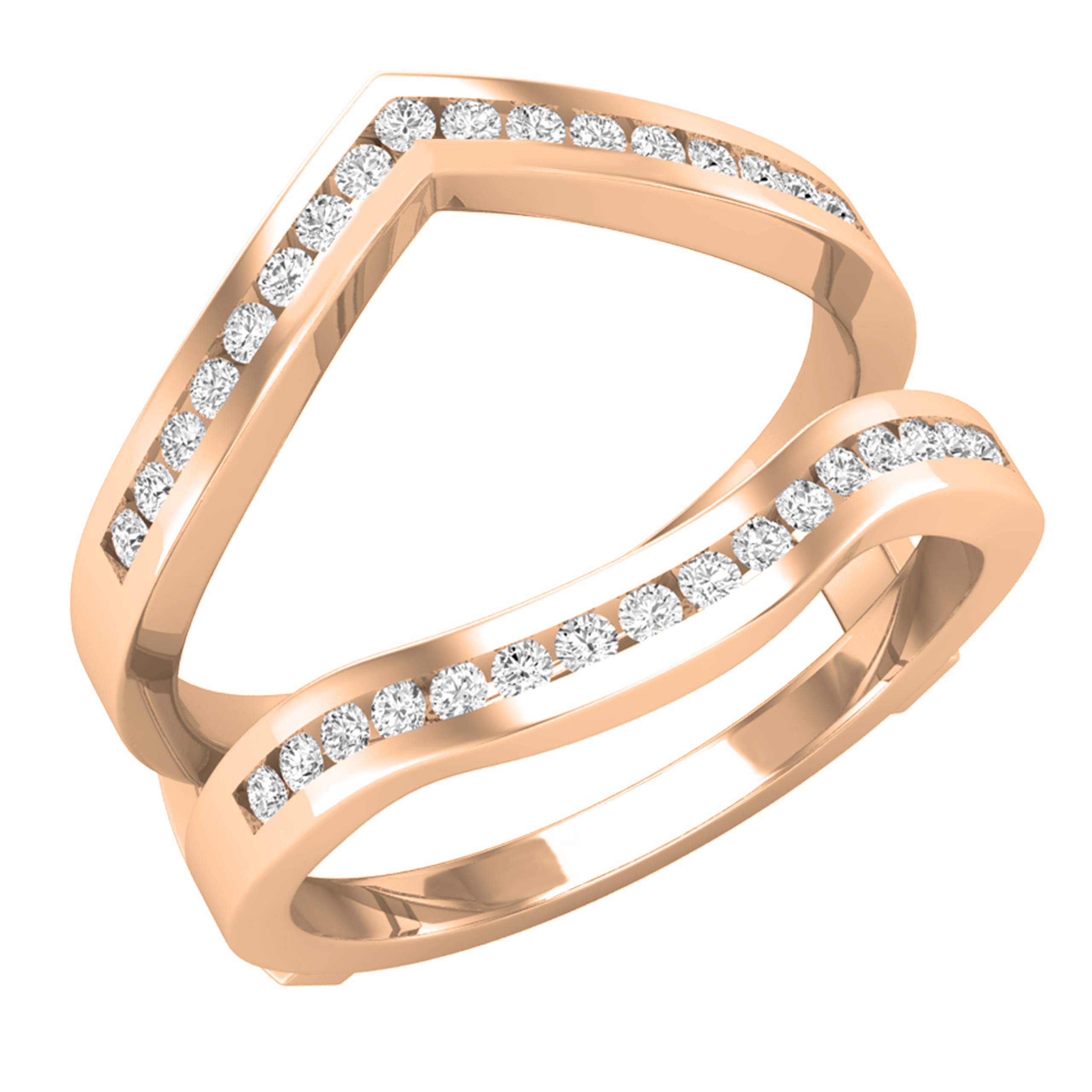 DazzlingRock Collection 10 quilates oro rosa redonda H-I Diamante cultivado en laboratorio.