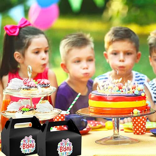 Vista 2 de Lainrrew 30 cajas de golosinas rojas a dos aguas, pequeñas cajas de regalo, caja de regalo de papel kraft de cartón, cajas de galletas de postre