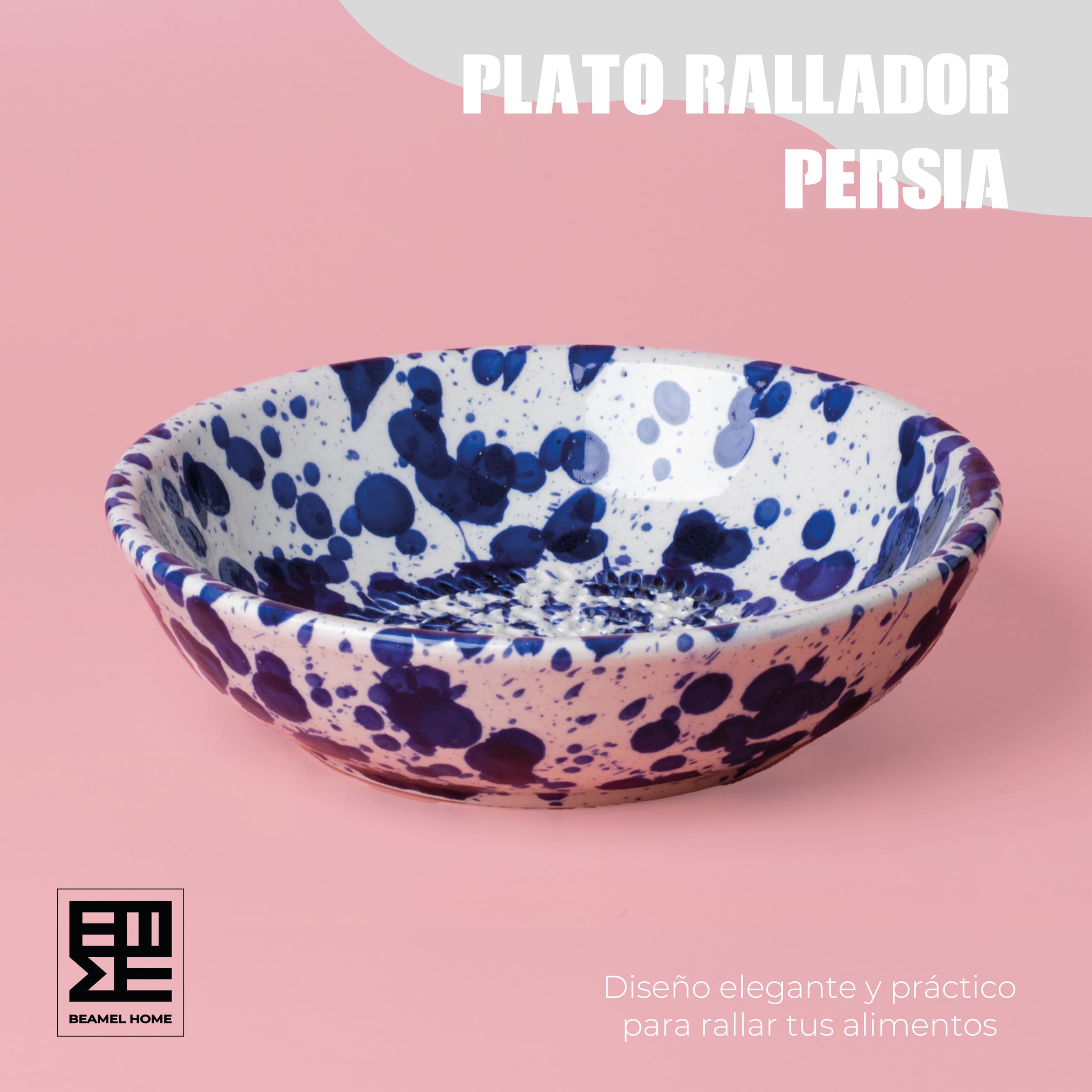 Piatto grattugia in ceramica fatta a mano design decorativo utensile cucina arte funzionale stoviglie artigianali moderne originali design tradizionale e decorativo (Persia, medio)