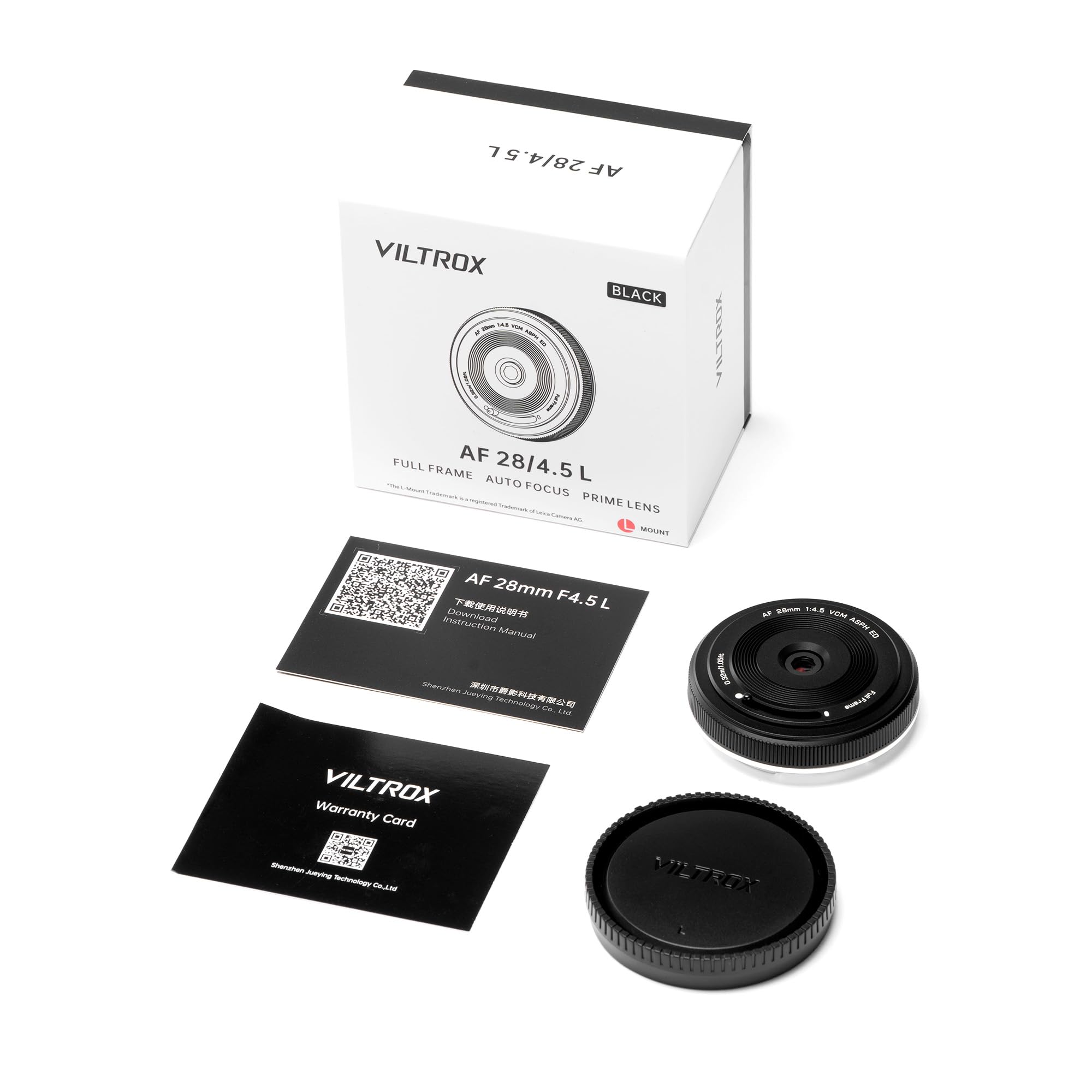 VILTROX 28mm f4.5 Pancake Obiettivo, Obiettivo Autofocus Full Frame per Attacco L, Compatibile con LUMIX S5Ⅱ S5 S1R S9 S1 Leica SL2 SL3 Sigma FPL BF