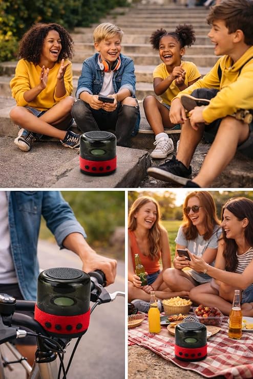 Taşınabilir Bluetooth Hoparlör, Mini Kablosuz Speaker, Yüksek Ses Seviyesi ve Derin Bass, USB Şarjlı, Ev Ofis Seyahat İçin Kompakt Masaüstü Hoparlör,Bluetooth Mini Hoparlör, Taşınabilir