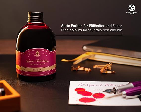 Octopus Practical Bottle Fountain Pen Ink, Fountain Pen Ink, Fountain Pen Ink, Orchid Calligraphy Ink 250ml