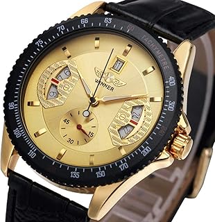 Orologio Polso Uomo, in Stile Steampunk,Cinturino in Pelle quadrante,Colore