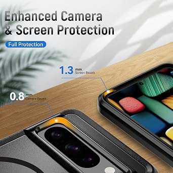 for Google Pixel 8 Pro Case,[Compatible with Magsafe] [Military Grade Drop Tested] Shockproof Magnetic Tough Rugged Protective Phone Case -6.7 inch (Black)
