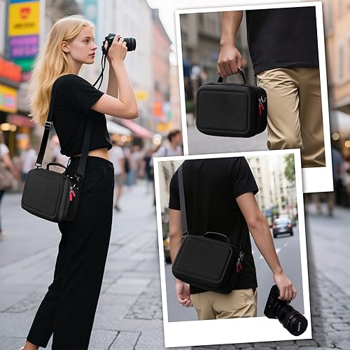 Miniatura 5 de ProCase Funda rígida para cámara Canon Rebel T7EOS R100R50DSLRSLRNikonSonysin espejo, bolsa de viaje para cámara digital acolchada suave con 1