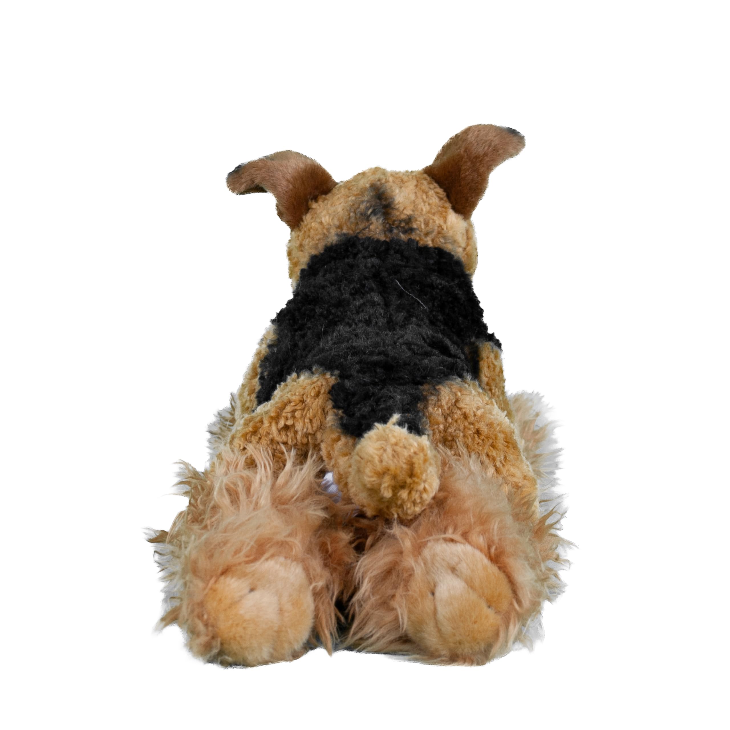 Kuscheltier Airedale Terrier braun/schwarz liegend 40 cm Plüschhund