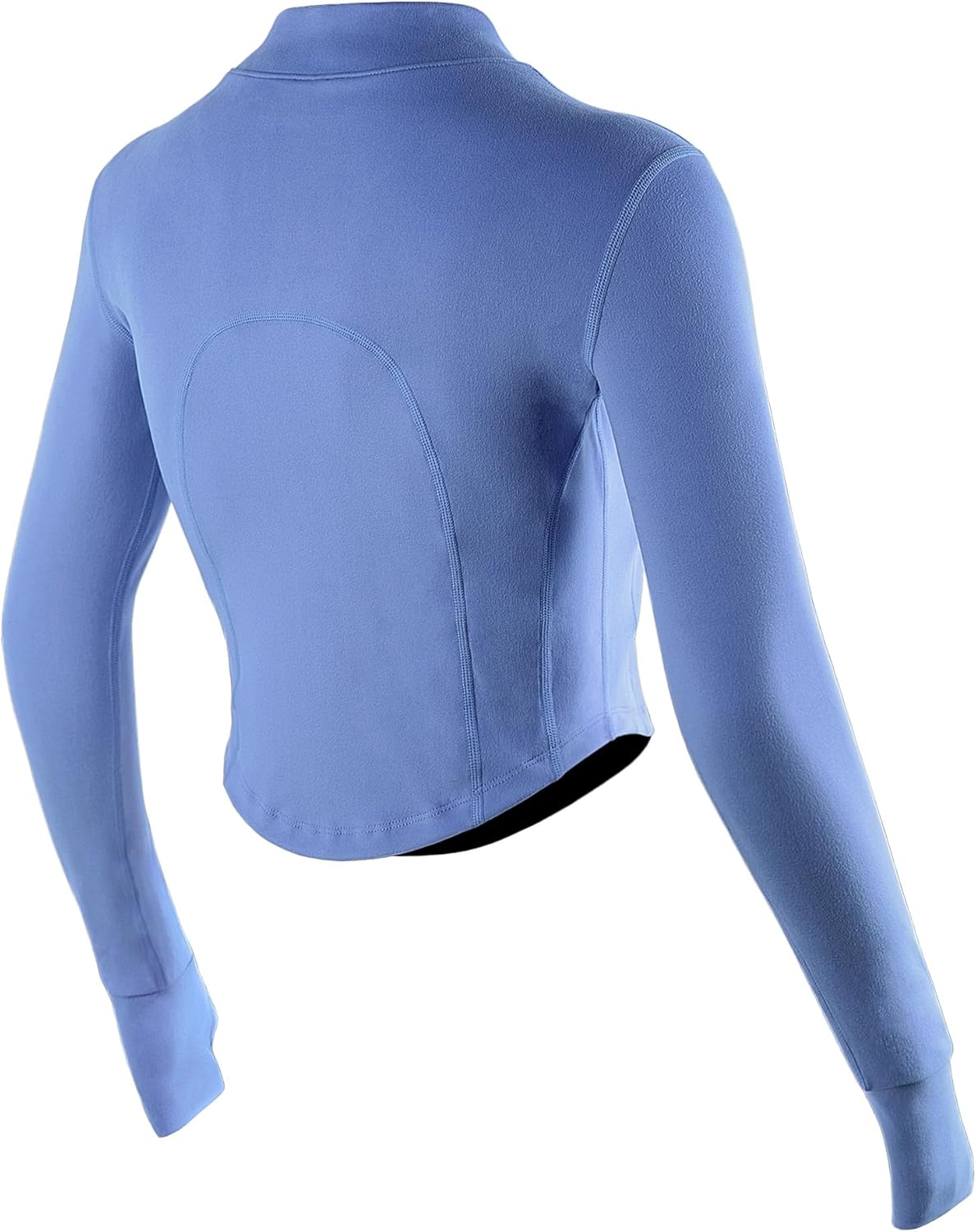 CADMUS Butterluxe Women's Workout Jackets Long Sleeve Full Zip Slim Fit Sportswear Crop Tops Thumb Holes for Running - Image 4