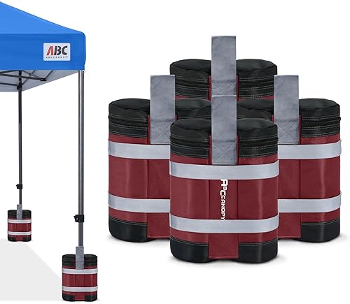 Abccanopy juego de 4 bolsas pesadas para armado de refugio instantáneo de calidad superior y de alta resistencia, de 55 lb cada una, en más de 20