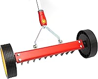 Vista 2 de Wolf Garten Urm3 - Rastrillo de rodillo para despachar rojo y amarillo