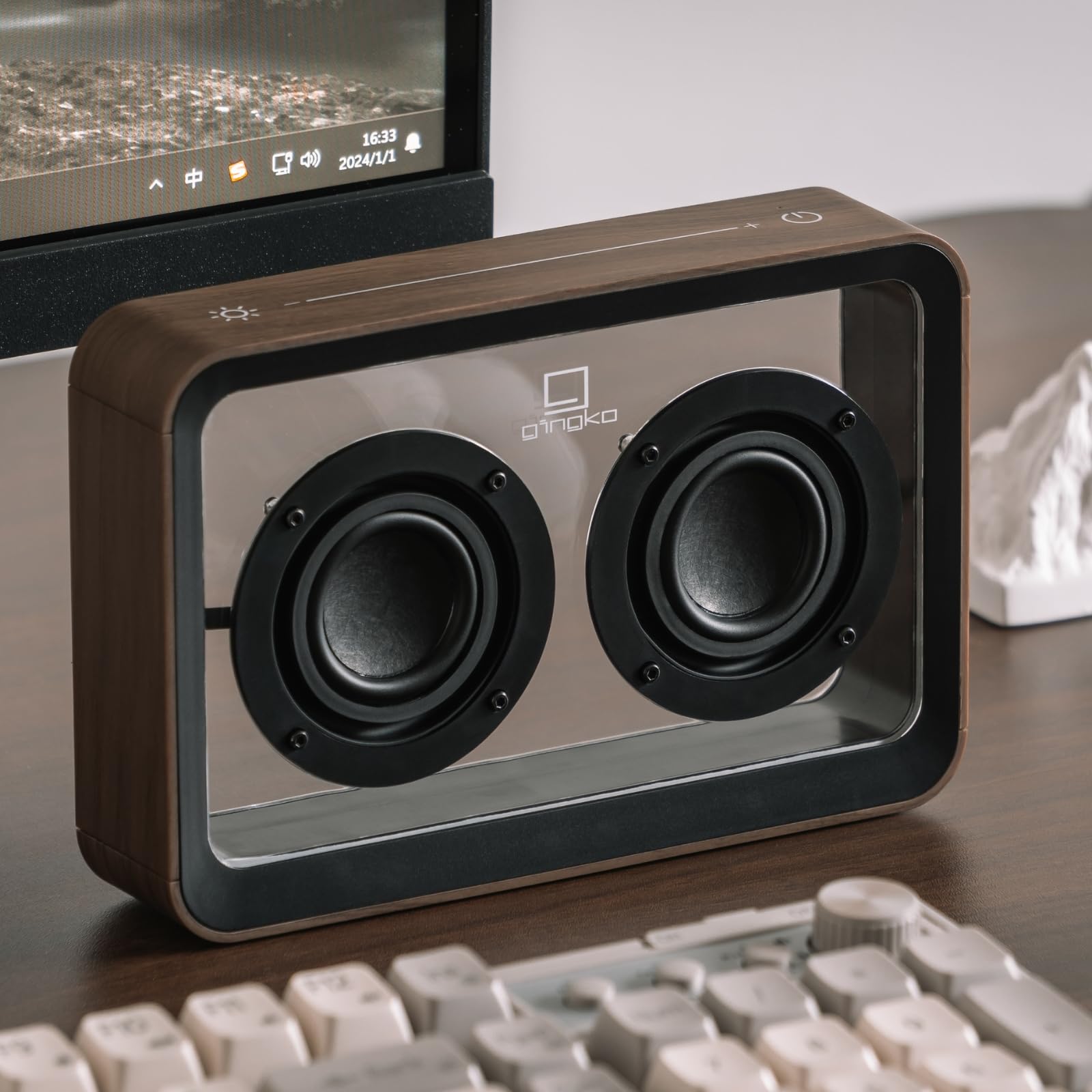 Gingko Haut-Parleur Bluetooth Transparent Mage
