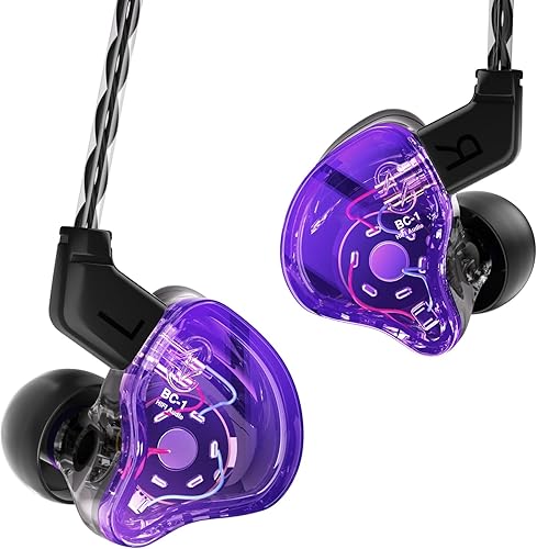 Miniatura 11 de YINYOO Easy KZ ZST Armadura Híbrida Colorida con Auriculares Intrauriculares Dinámicos 1BA+1DD HiFi (Colorido Sin micrófono) KZ Monitores Varios