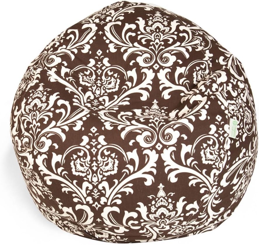 Majestic Home Goods Bean Bag, Chocolate and White French