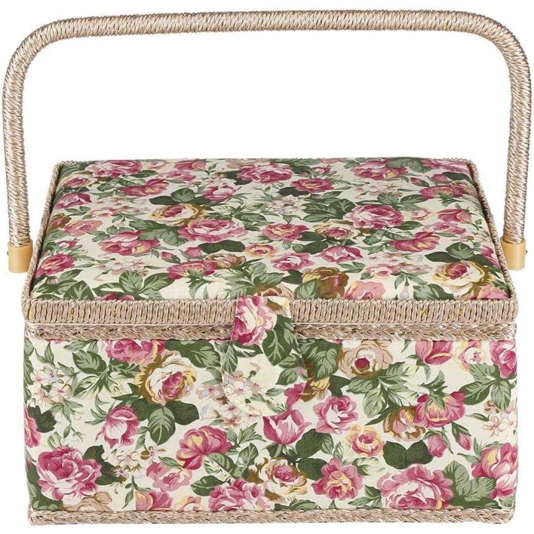 Panier à couture extra large rétro pour ranger vos fils au salon
