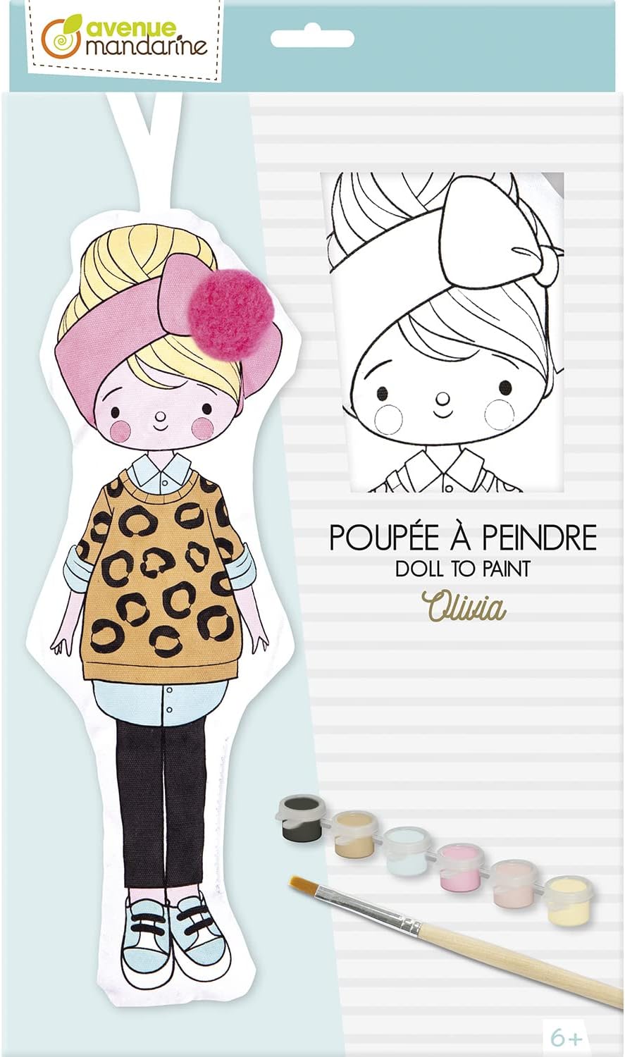 Avenue Mandarine - Olivia PP043C Painting Doll, Multi-Coloured