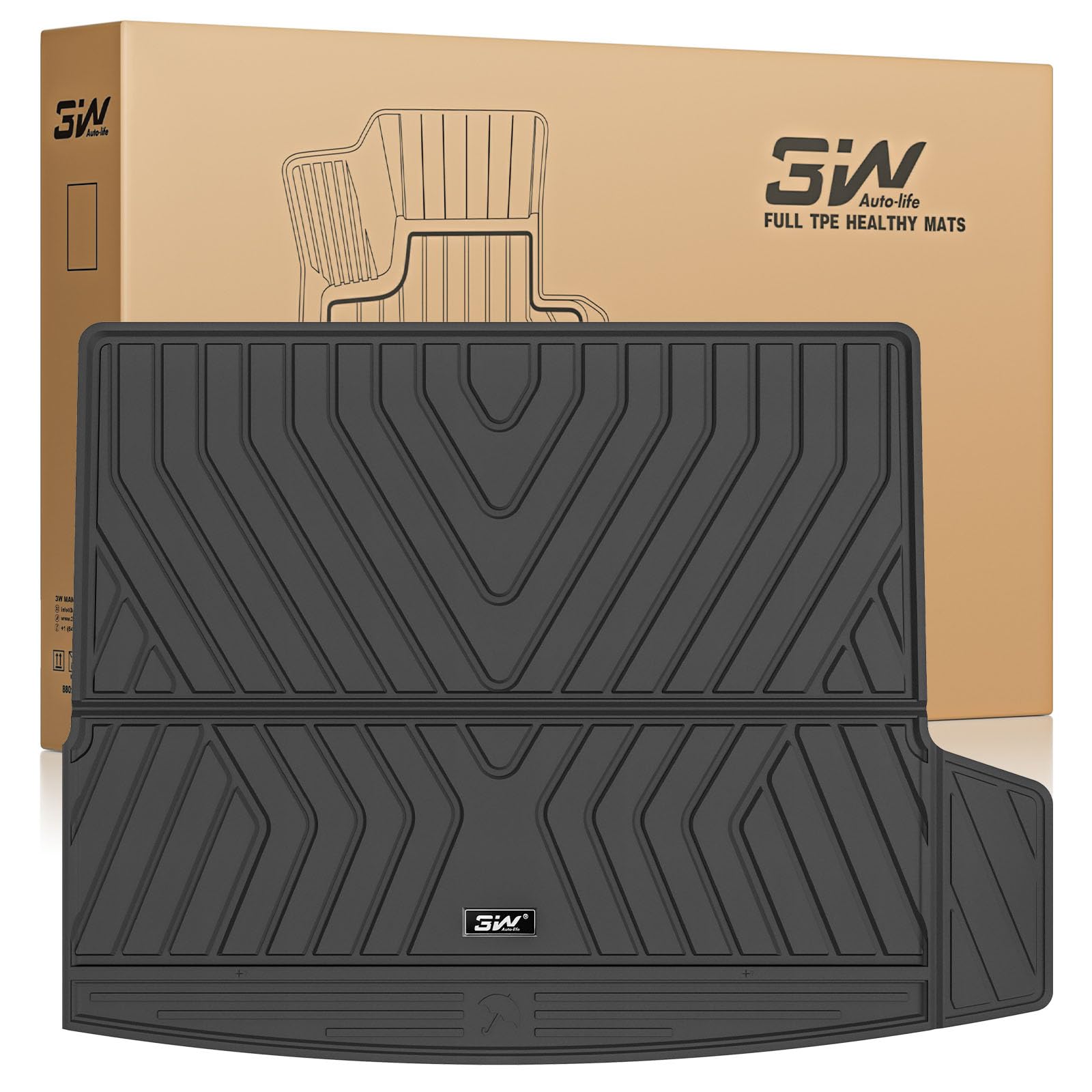 3W Tapis de Coffre pour BMW X1 U11 2023-2026 | Sur Mesure (Non PHEV), Inodore en Thorex™, Protection Coffre pour Chien, Imperméable et Anti-Chocs, Facile à Nettoyer