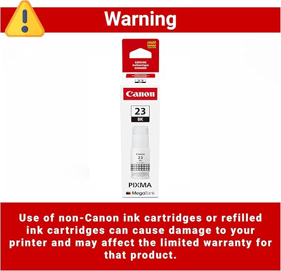 Canon GI-23 Genuine Black Ink Bottle, Compatible with Megatank G620 Printers