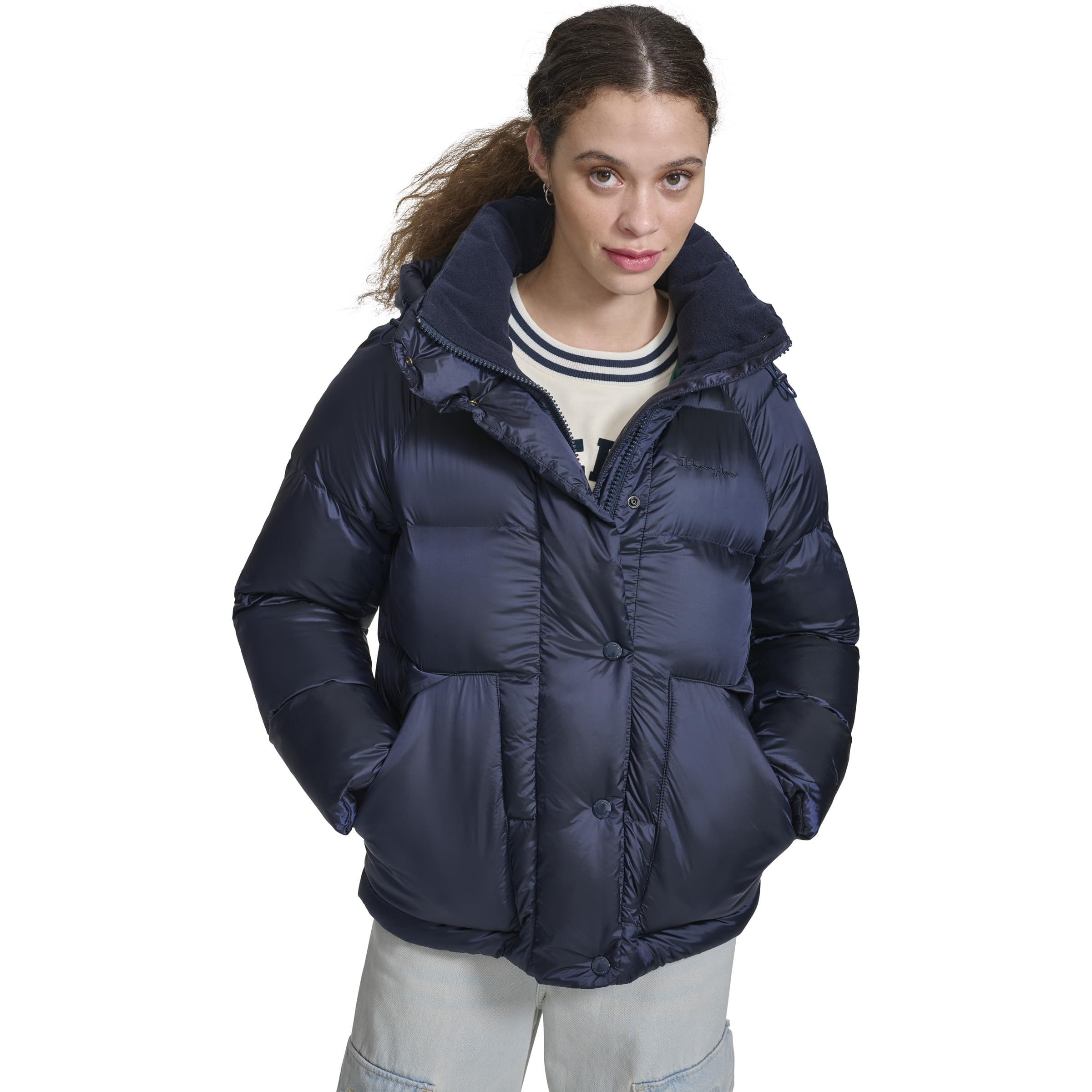 Champion Women's Quilted Mid-Weight Puffer Jacket with Hood