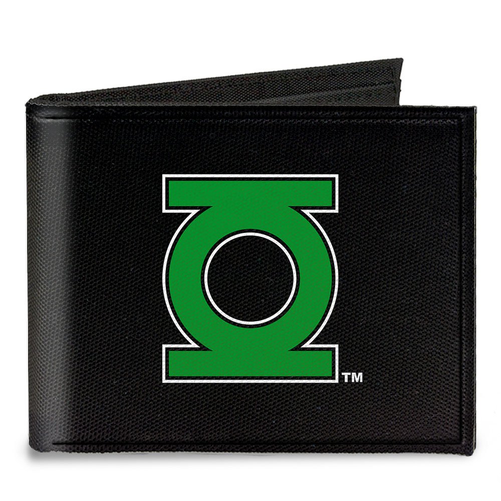 Buckle-Down Canvas Bi-fold Wallet - Green Lantern Logo Close-up Black/gr Accessory