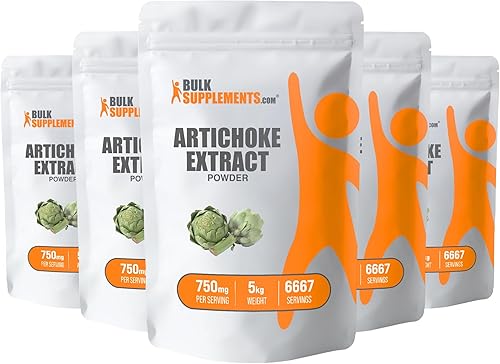 Miniatura 10 de BulkSupplements. com Extracto de alcachofa en polvo - de hoja y tallo de alcachofa, suplemento de alcachofa, alcachofa 750 mg - Sin hierbas y