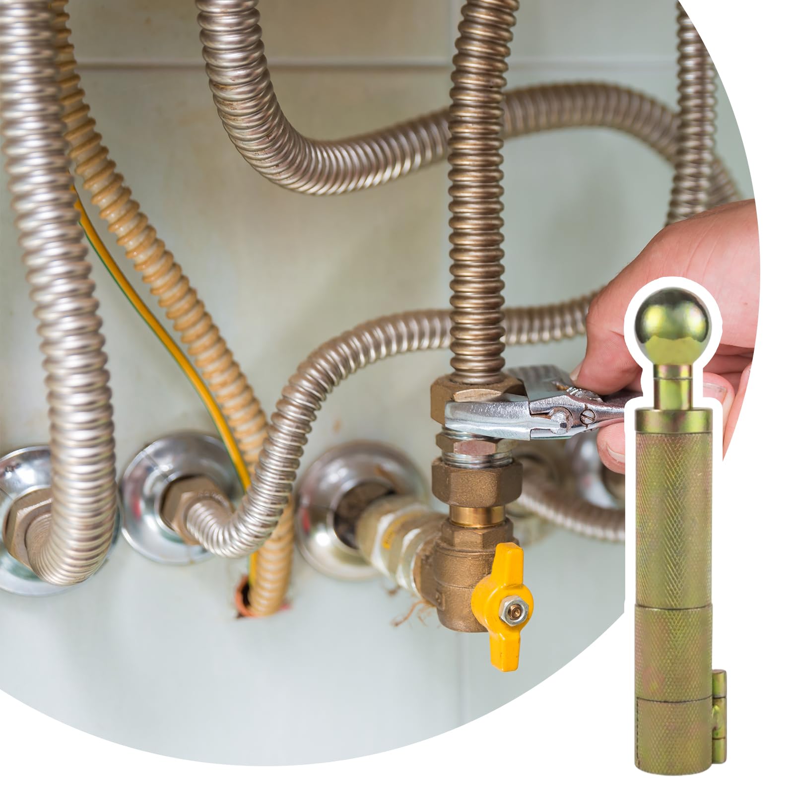 Creatore Di Interfacce Per Tubi Corrugati In Acciaio 1/2-3/4 Strumento Di Elaborazione Dell'Interfaccia Per Tubi Corrugati Generatore Di Onde Giunto A Soffietto Strumento A Bocca Piatta Da 20 mm