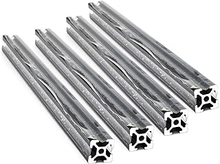 4Pcs 100mm Aluminum Extrusion 2020 Series European Standard T Slot Aluminum Profiles Rail for 3D Printer Parts Linear Rail Aluminum Profile Extrusion