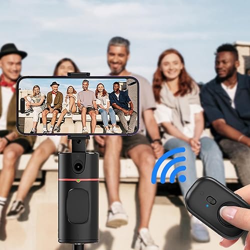 Miniatura 8 de Trípode de seguimiento facial automático, rotación de 360, soporte de cámara para teléfono, soporte inteligente para disparos con palo de selfie