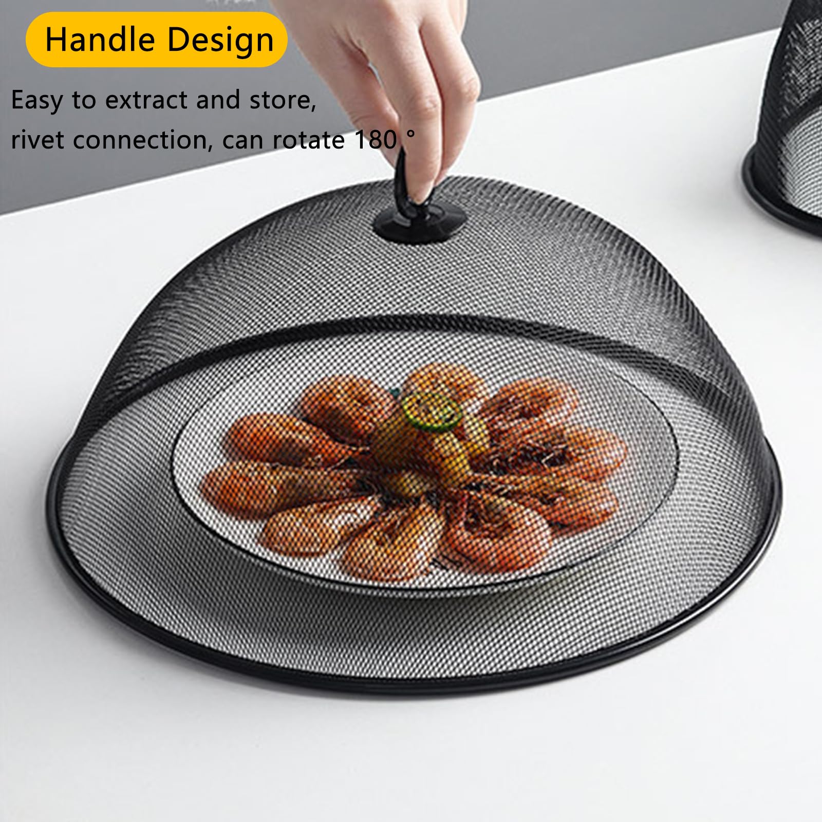 Lebensmittel Abdeckung Netz, 2 Stück Runde Lebensmittel Abdeckung, Mesh Abdeckhauben Für Lebensmittel, Fliegenhaube Lebensmittel Abdeckhaube, Für Partys Obst Essen Bbq Picknick (2 Farben, 30cm,B)