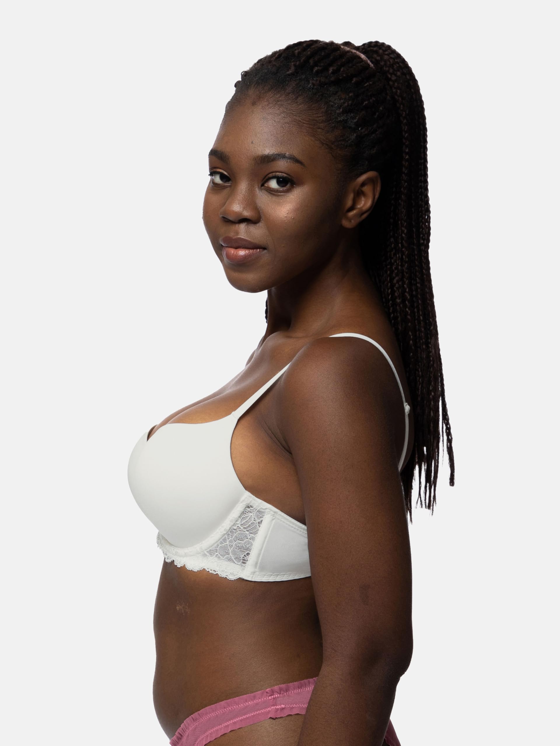 Dorina Claire - Soutien-Gorge Demi Super Push-Up pour Femme, avec Armatures, Microfibre Douce avec Détails en Dentelle, Bretelles Réglables pour Un Soutien et Un Effet remontant,