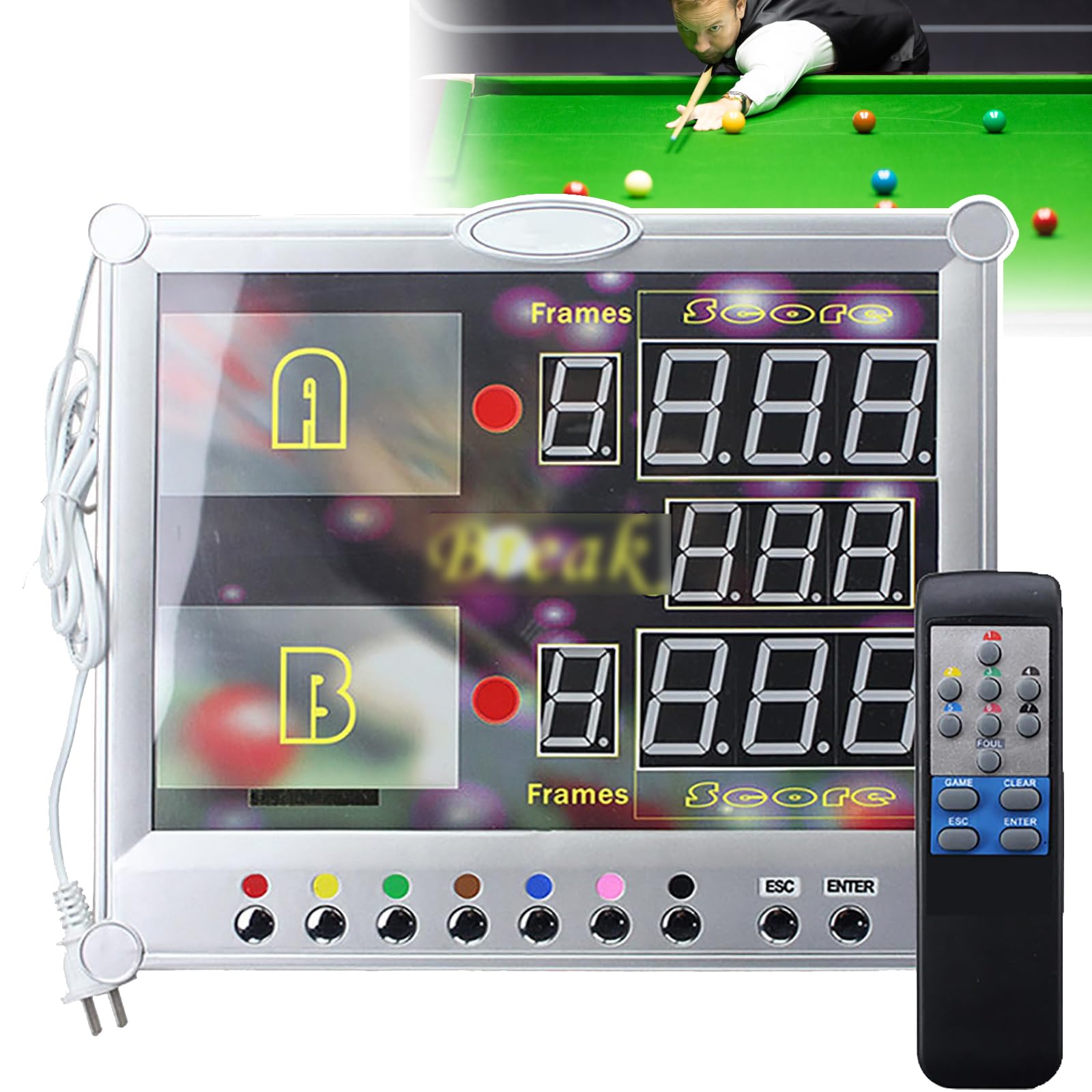 Tableau d'affichage de billard numérique : finis les oublis de score avec les LED