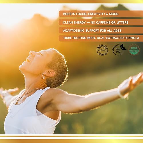Miniatura 7 de Cápsulas de hongos de melena de león y Cordyceps, 120 cápsulas veganas, USDA Organic, 2.12 oz