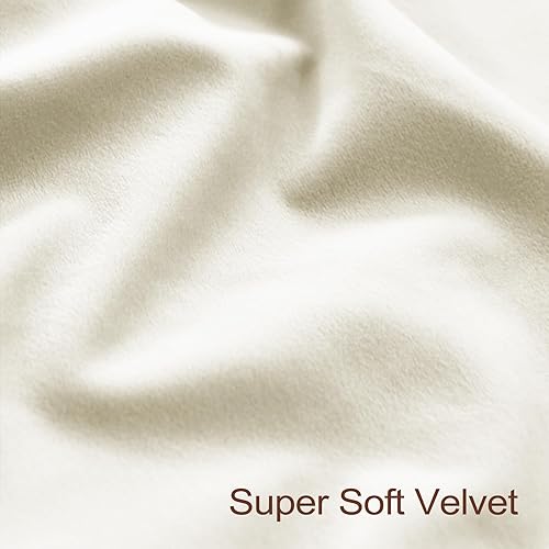 Miniatura 3 de Tofu - Cortinas blancas extra altas para techo alto de 120 a 288 pulgadas de largo, cortinas de terciopelo con ojales antioxidantes, cortinas extra