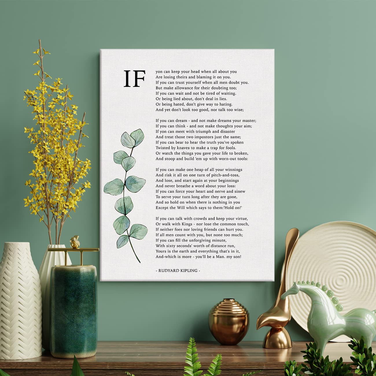 Stampa Su Tela LEXSIVO Con Stella Marina E Scritta Make A Difference | Quadro Motivazionale 30,5x38 Cm | Pronto Da Appendere