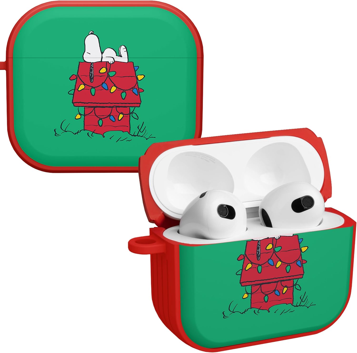 Affinity Bands Peanuts Christmas HDX Case Cover Compatible with Apple AirPods Gen 3 (Snoopy Xmas)