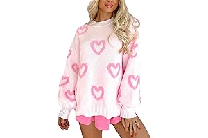 Women's Cute Heart Sweater: Express Your Valentine Cheer