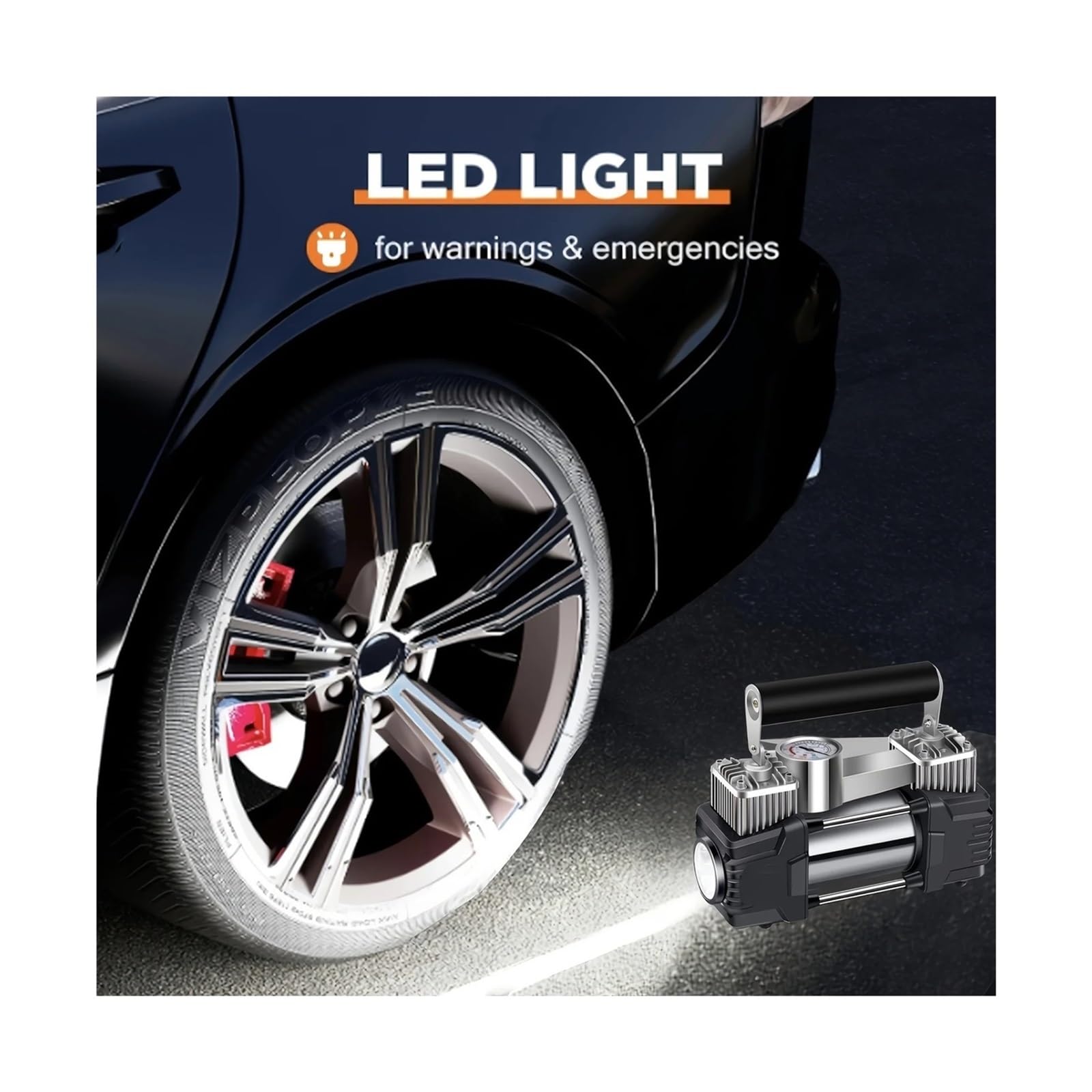 Bomba de Aire para Coche, Inflador De Neumáticos, Bomba Aire para Coche 150 PSI, Compresor 12V para Coches, Motocicletas, Bicicletas, Relleno Bolas para Motos
