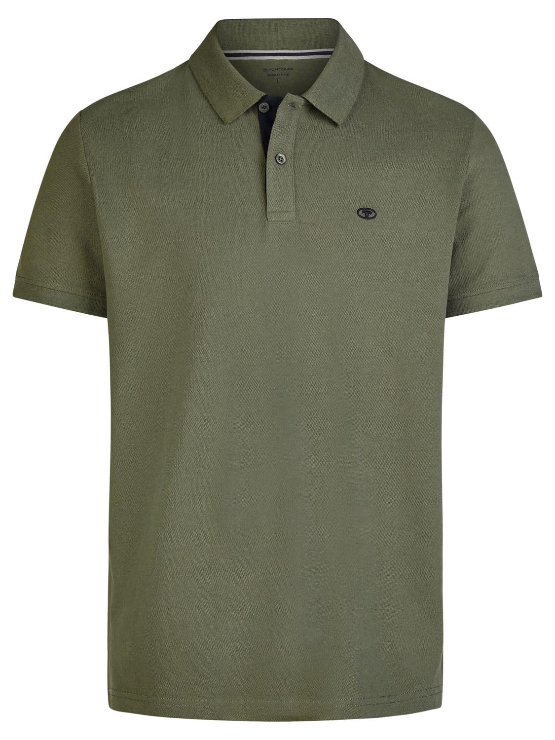 TOM TAILOR Koszulka polo męska z krótkim rękawem, bawełna, regularny krój, zestaw 3 sztuk, na lato, jednokolorowa, biała, niebieska, czarna, oliwkowa, szara, S M L XL XXL 3XL