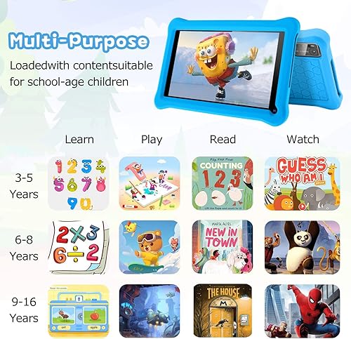 Miniatura 5 de Tableta para niños Android 11 de 7 pulgadas para niños (edades de 2 a 12), RAM 6 GB ROM 64 GB con expansión de 128 GB, software para niños