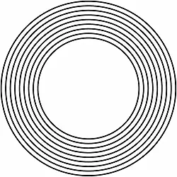 Placa Radiestesia Radiônica 17x17 Cm - NOVE CÍRCULOS