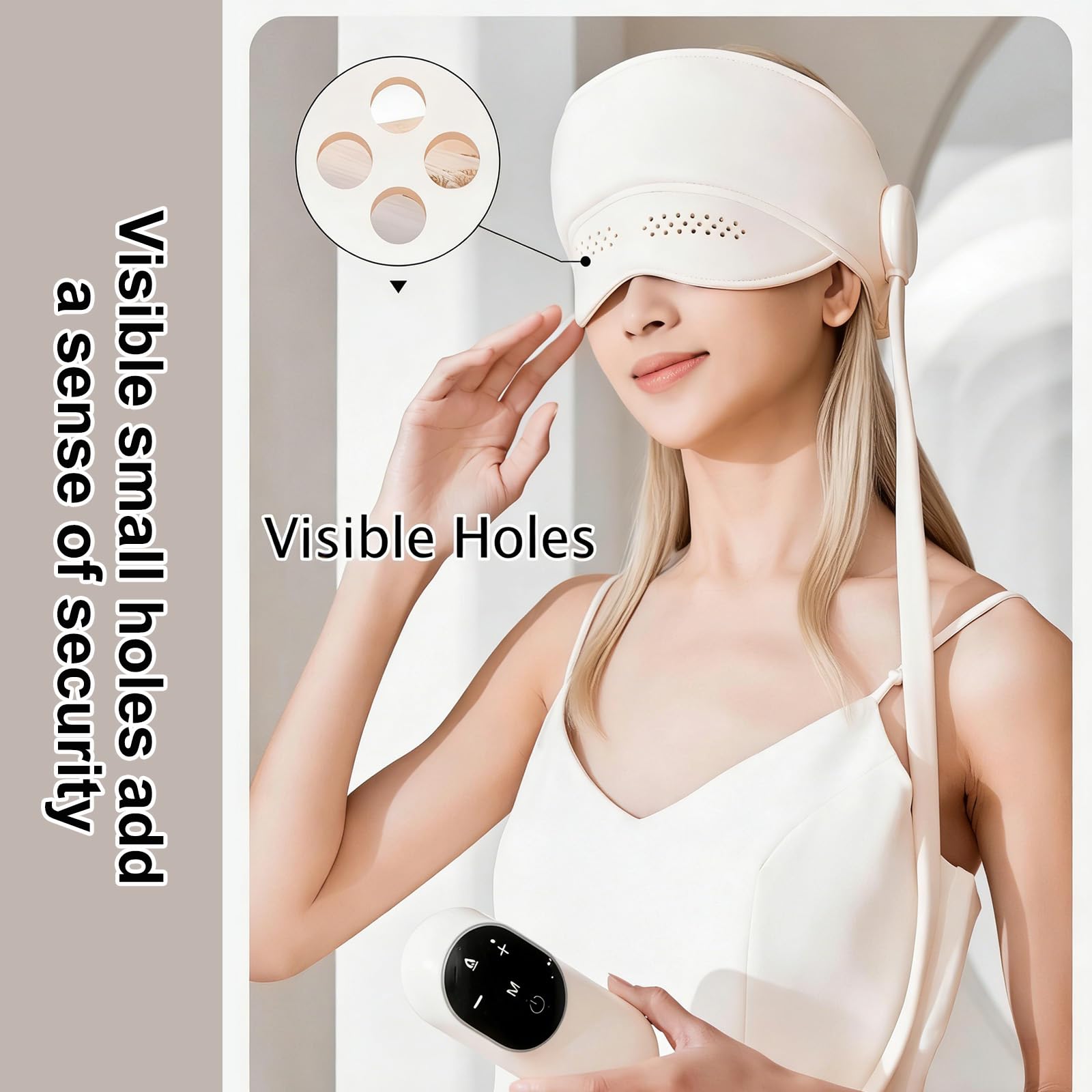 Kopfmassage Elektrisch mit 6 Zonen Luftkissenmassage, Kopfmassagegerät mit 4 Massagemodi, Kopfhaut Massagegerät, Kopf Massage, Massager mit 3 Temperaturstufen für Entspannung