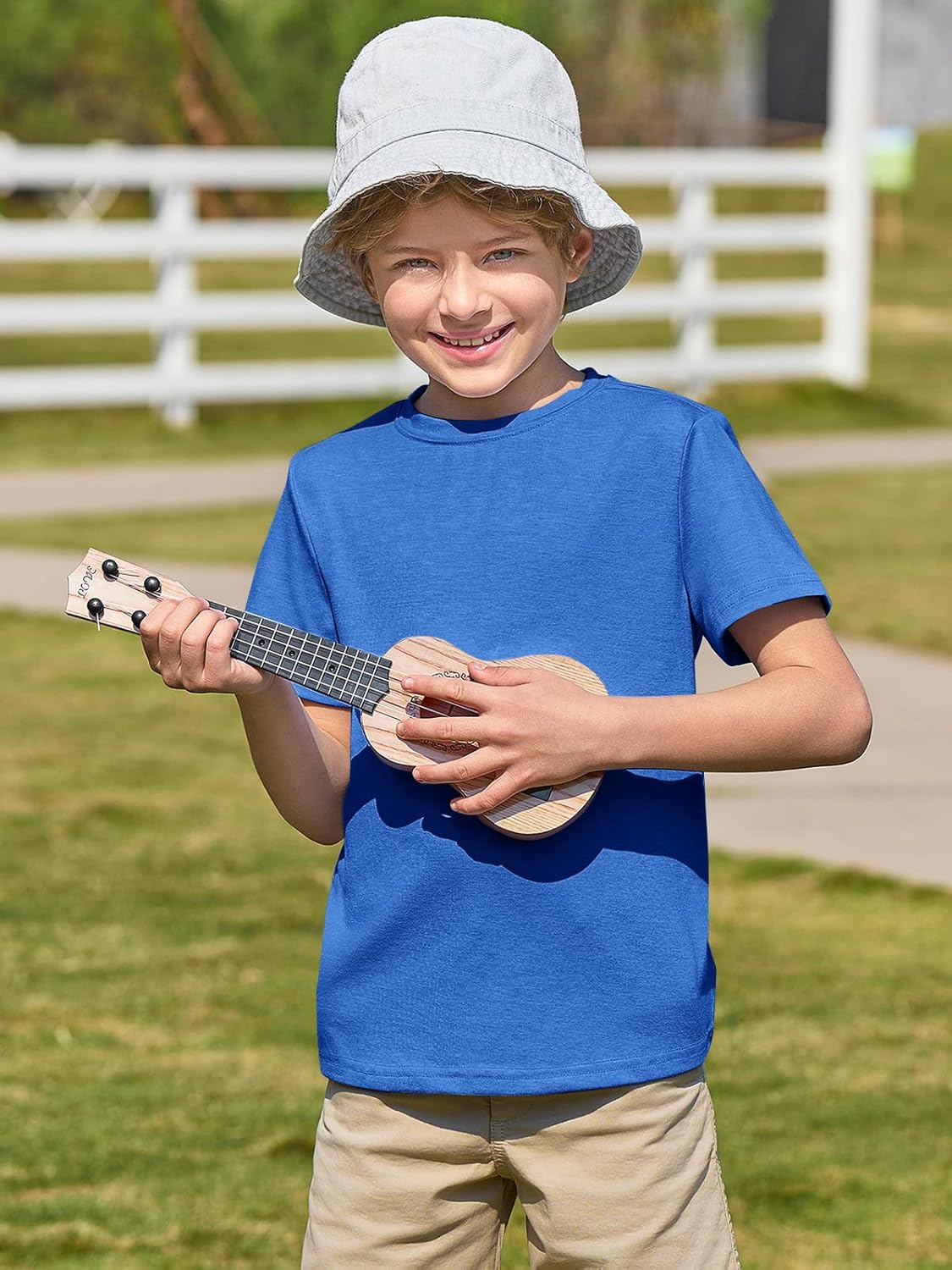 Haloumoning Boys Short Sleeve Shirts Kids Summer Crewneck T-Shirts Casual Tops Tees 5-14 Years - Image 5