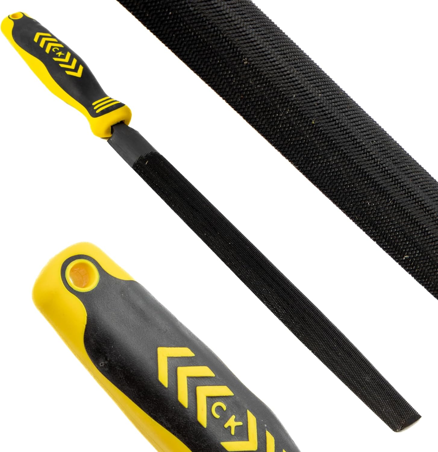 C.K Tools Engineers File Half Round 250mm Second Cut Tapered Point, High Carbon Black Oxide Steel, Ergonomic Two Component Grip, Secure Tang Bond, Lanyard Compatible for Safe Jobsite Use, CK T0082A 10