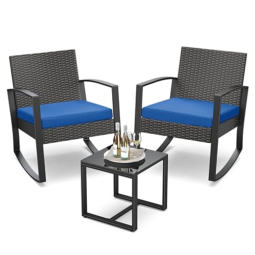3 Piece Patio Bistro Set Patio Furniture Set Outdoor Wicker