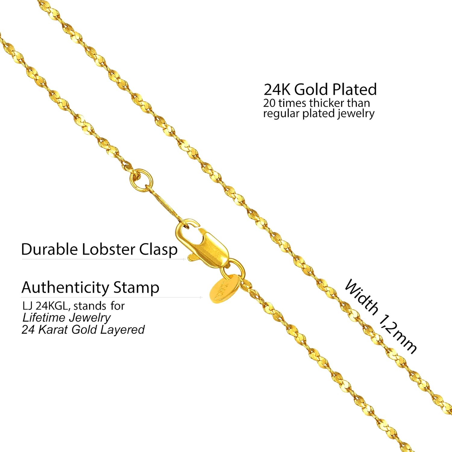 LIFETIME JEWELRY Cubic Zirconia Open Heart Pendant Necklace 24k Real Gold Plated - Image 4